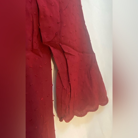 Maeve by Anthropologie Woman’s Burgundy Blouse Top Size 4 - Picture 3 of 8